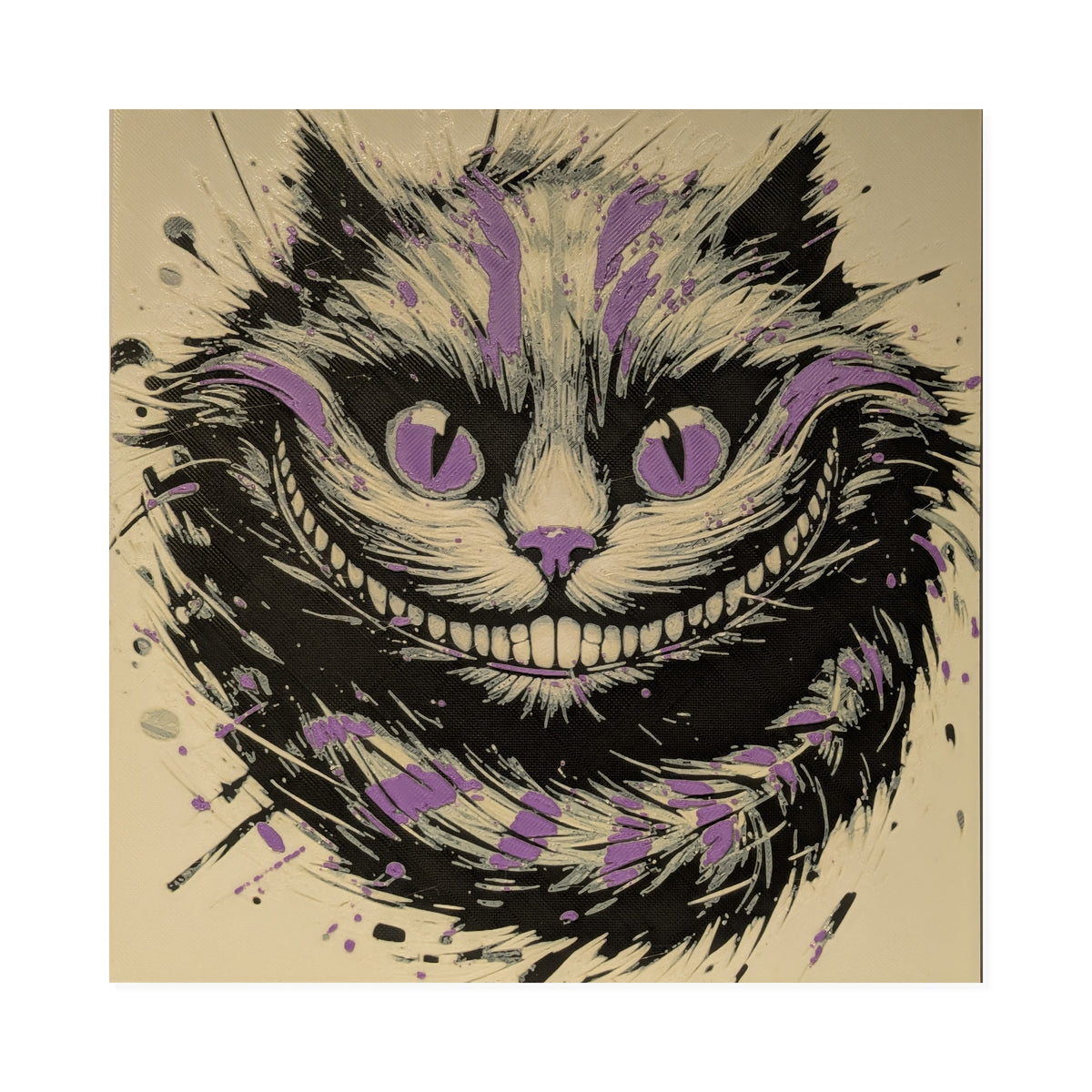 Cheshire Cat – Alice in Wonderland 3D Printed Fan Art | 200mm Wall Art