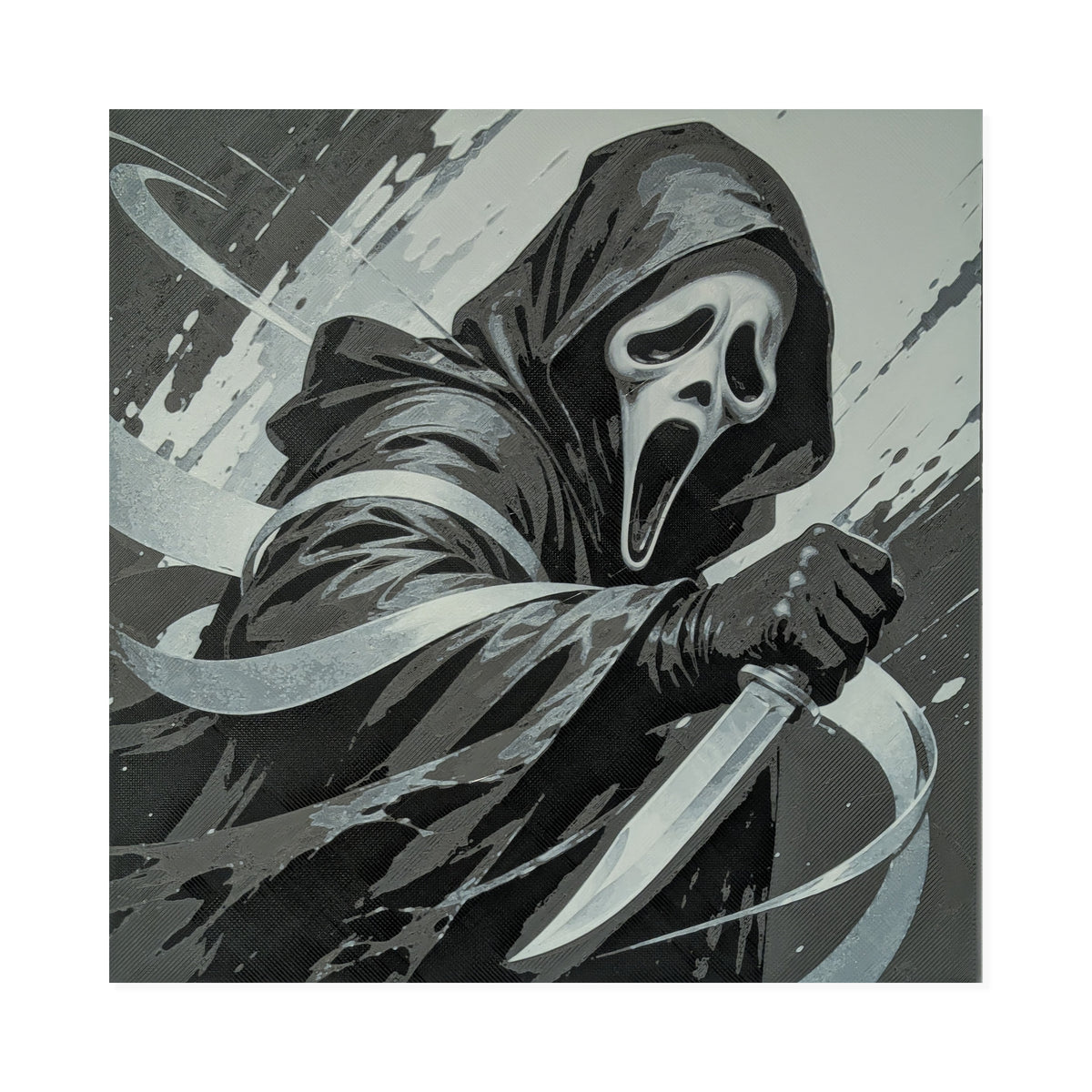 Ghost Face – Scream Inspired 3D Printed Fan Art | 200mm Wall Art