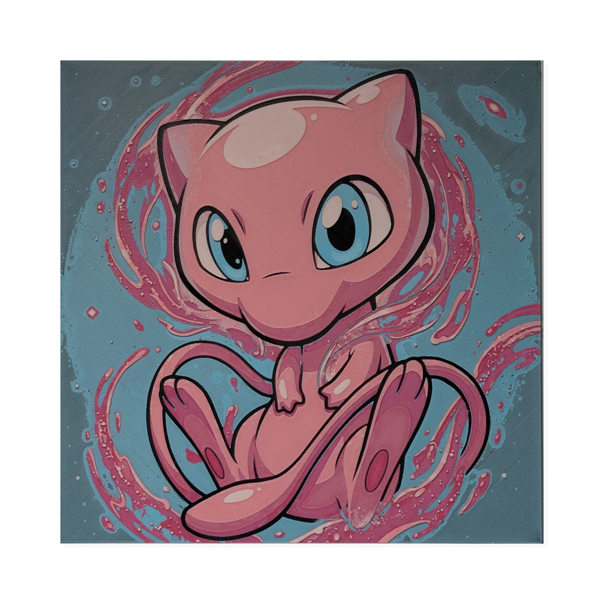 Mew – Pokémon 3D Printed Fan Art | 200mm Wall Art