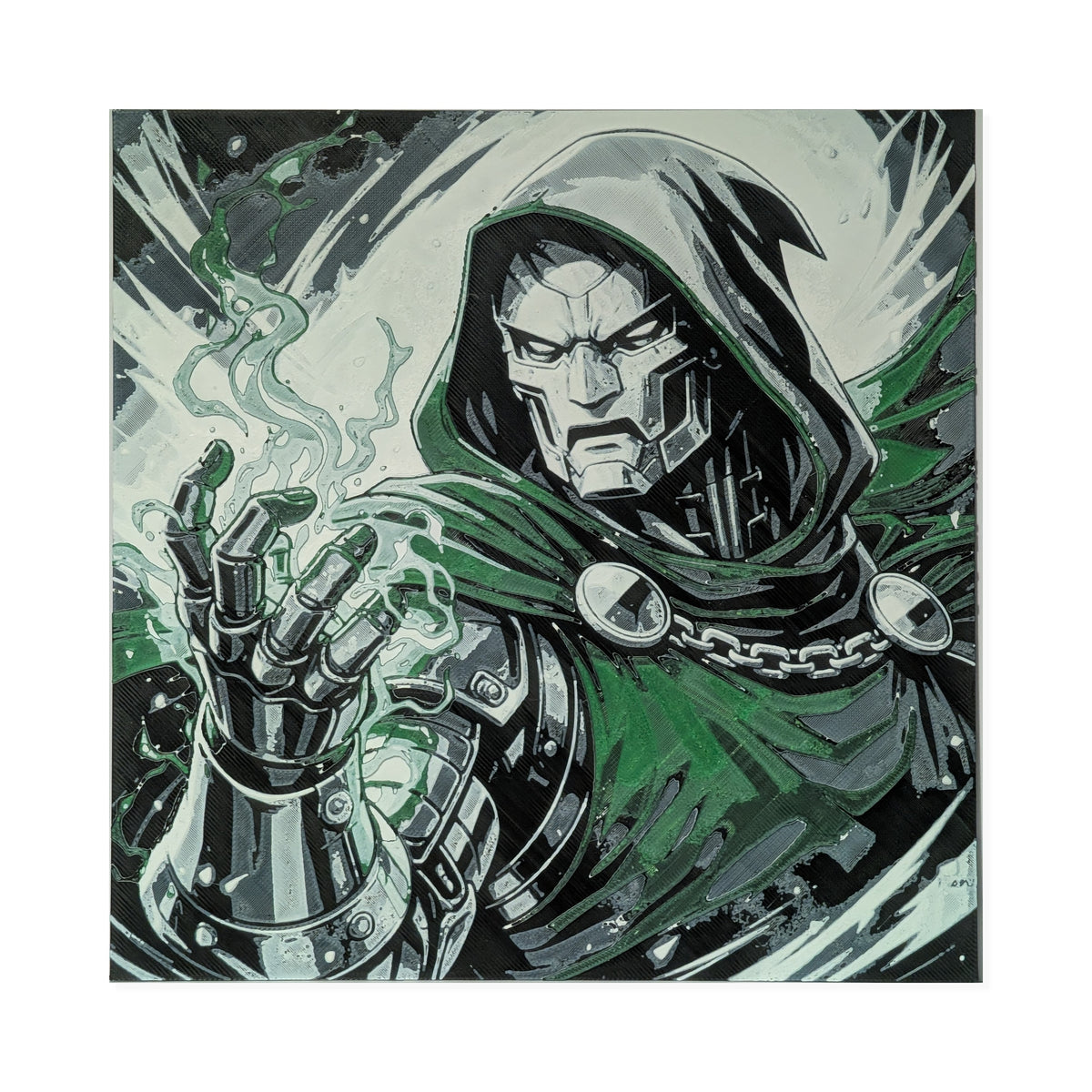 Doctor Doom – Marvel 3D Printed Fan Art | 200mm Wall Art