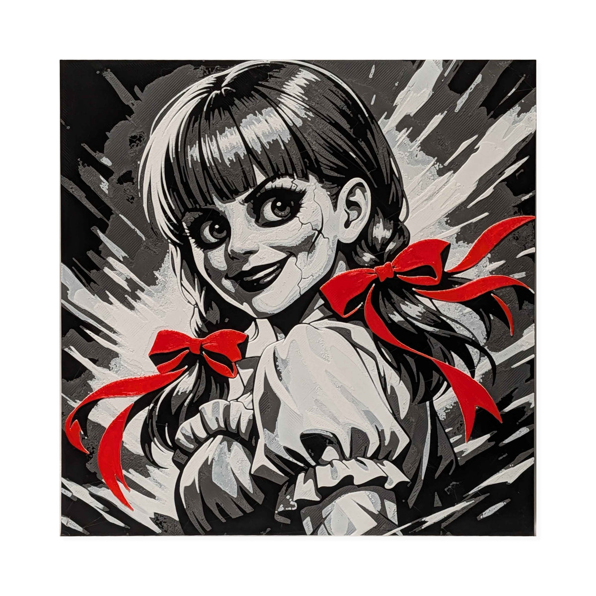 Annabelle – Horror 3D Printed Fan Art | 200mm Wall Art