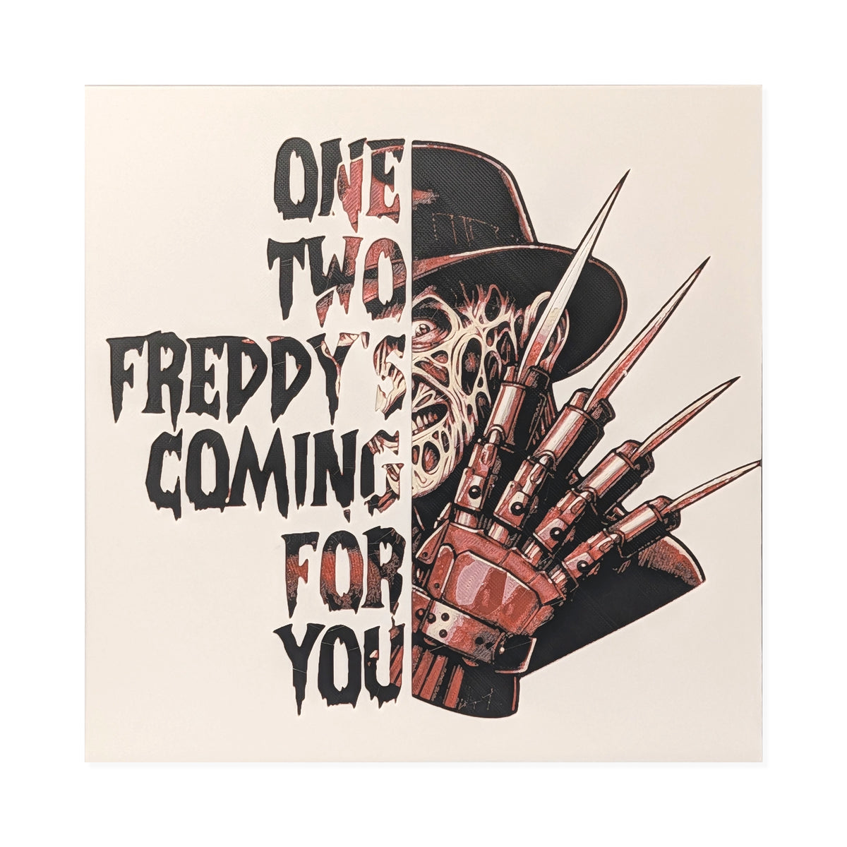 Freddy Krueger – A Nightmare on Elm Street 3D Printed Fan Art | 200mm Wall Art