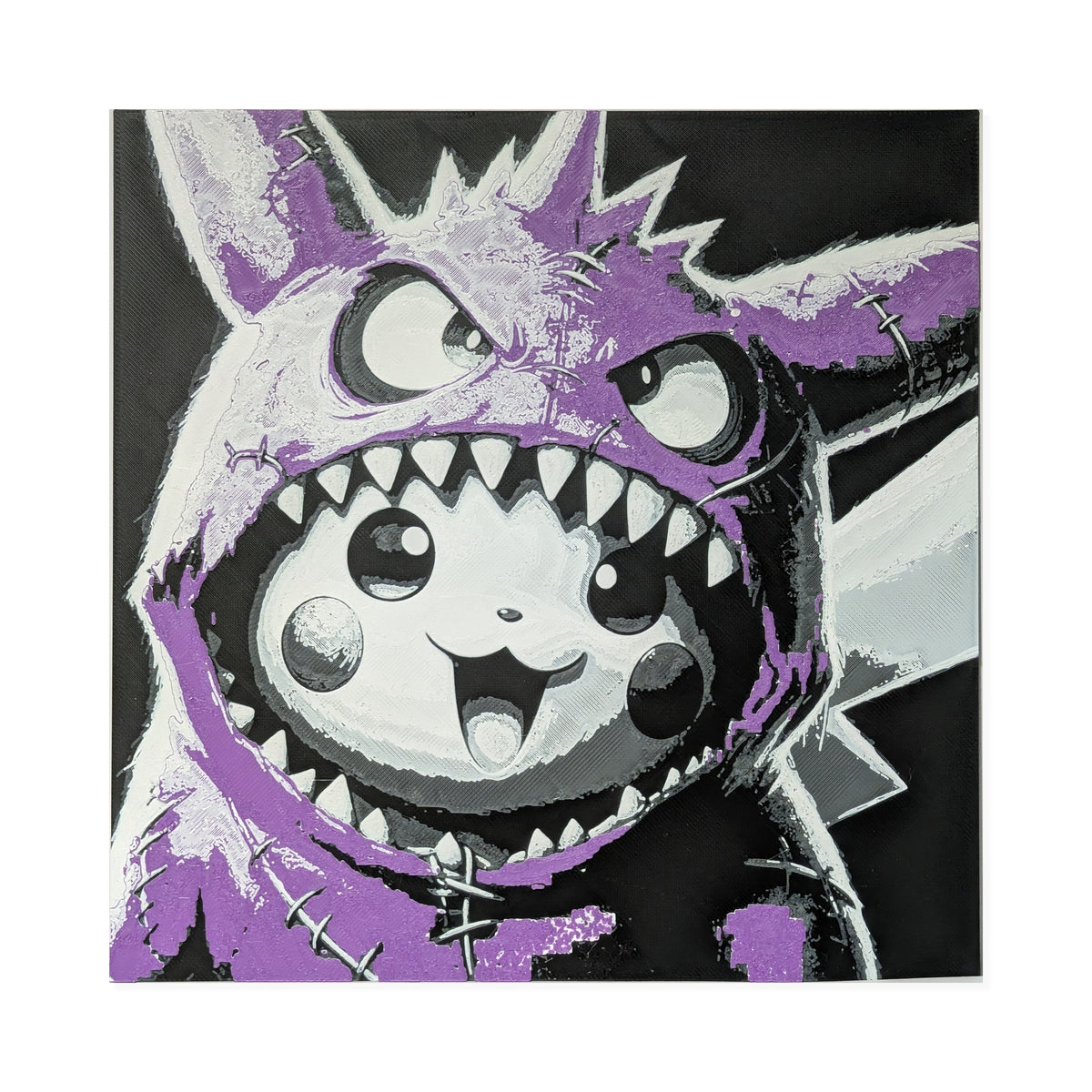 Pikachu Halloween – Pokémon 3D Printed Fan Art | 200mm Wall Art
