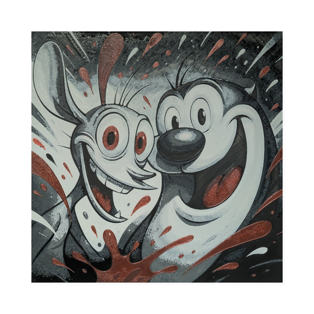 Ren & Stimpy – 3D Printed Fan Art | 200mm Wall Art