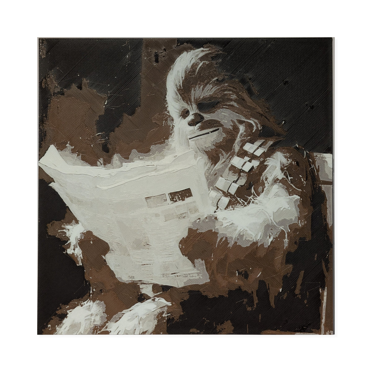Chewbacca Pooper – Funny Star Wars 3D Printed Fan Art | 200mm Wall Art