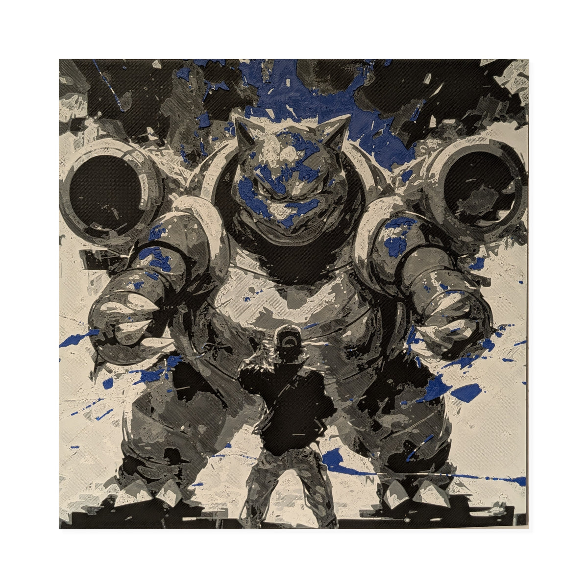Blastoise & Trainer – Pokémon 3D Printed Fan Art | 200mm Wall Art