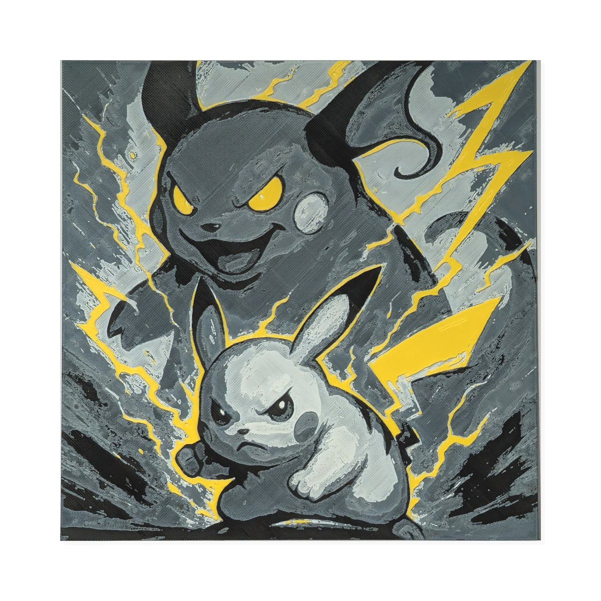 Pikachu Evolution – Pokémon 3D Printed Fan Art | 200mm Wall Art