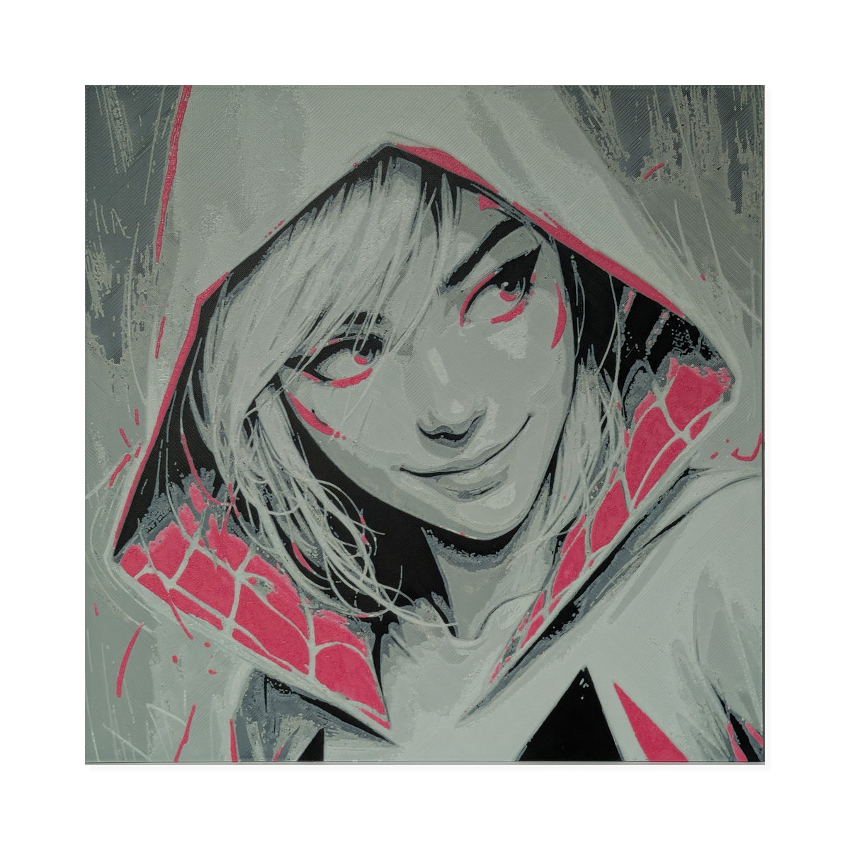 Spider-Gwen Inspired 3D Printed Fan Art | 200mm Wall Art