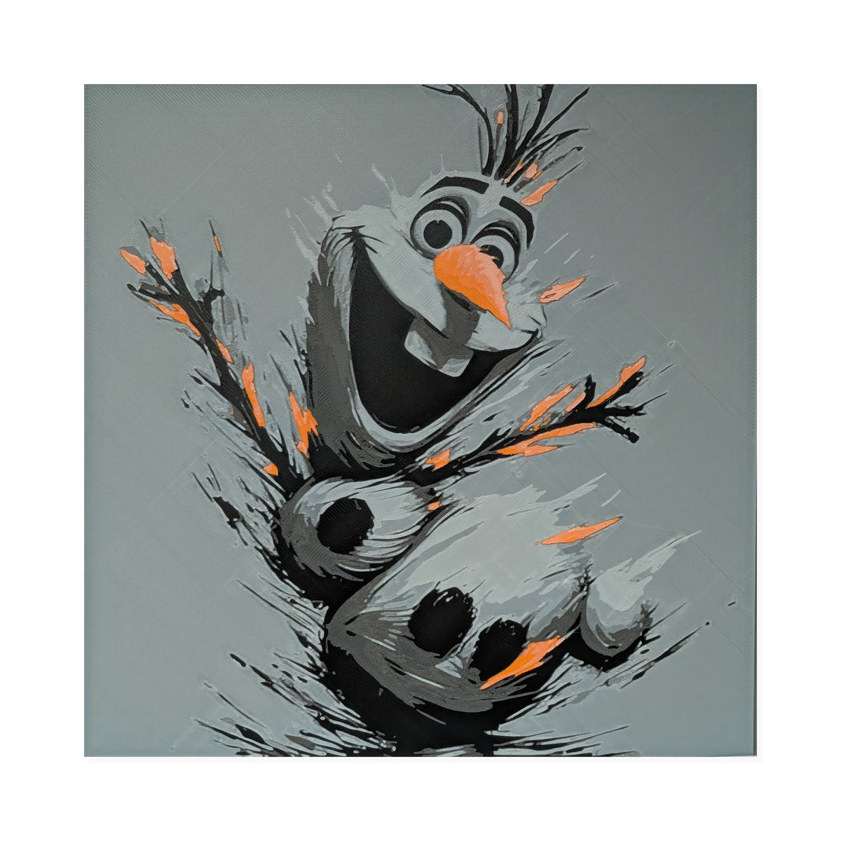 Olaf – Frozen 3D Printed Fan Art | 200mm Wall Art